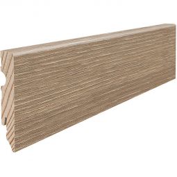 HARO Stecksockelleiste Cube Eiche Veneto crema wasserresistent Fußleisten 2200x15x80 mm, wasserresistent, moderne Holzstruktur in Creme