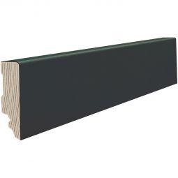 HARO Stecksockelleiste Cube schwarz Fußleisten Schlichte, robuste Leiste in tiefem Schwarz für moderne Raumgestaltung, 2200x16x58 mm