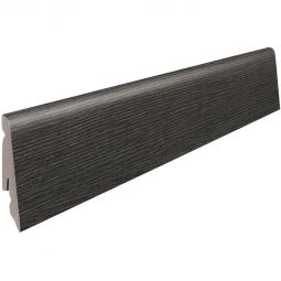 HARO Stecksockelleiste Eiche Metallic schwarz Fußleisten Eleganter Kontrast in dunkler Holzoptik für moderne Räume, 2200x19x58 cm