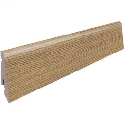 HARO Stecksockelleiste Eiche Metallic natur Fußleisten Helle Eichenoptik mit feiner Maserung, 2200x19x58 mm