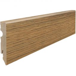 HARO Stecksockelleiste Cube Eiche Bari natur Fußleisten Stabile MDF-Leiste mit strapazierfähiger, folierter Oberfläche
