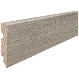 HARO Stecksockelleiste Cube Eiche Flavia grau wasserresistent Fußleisten 2200x15x80 mm, wasserresistent, moderne graue Holzstruktur