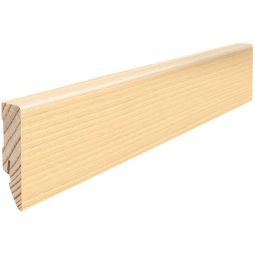 HARO Stecksockelleiste Cube Tanne lichtweiß Fußleisten Strukturierte Oberfläche, 16x58 mm, Länge 2,2 m