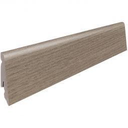 HARO Stecksockelleiste Cube Chevron Eiche grau Fußleisten 2200x16x58 mm, graue Holzoptik, robust und vielseitig einsetzbar