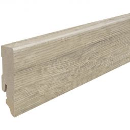 HARO Stecksockelleiste DISANO Cube Eiche Whistler kieselgrau Fußleisten Kubus-Leiste mit MDF-Kern, foliert, 2200x16x58 mm