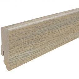 HARO Stecksockelleiste DISANO Cube Eiche Quebec alabaster Fußleisten Kubus-Sockelleiste, 2200x16x58 mm, foliert