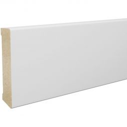 HARO Sockelleiste weiß MDF-foliert 2400x14x80 mm Fußleisten Mattweiße MDF-Leiste, RAL9016, formstabil