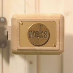 weka Saunatürgriff-Set für Holztür, Griffplatte Außen- & Innengriff naturbelassen
