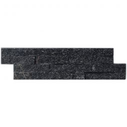 Wandverblender Naturstein Quarzit Schwarz Format Z 40x10 cm Riemchen auch als Muster erhältlich