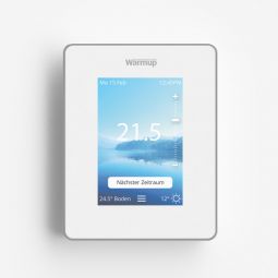 Warmup 6iE WLAN Thermostat mit Touchscreen weiß Für elektrische und wassergeführte Fußbodenheizungen, mit den neuesten Technologien von Warmup