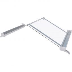 gutta Giebelvordach GV-T Weiß Dach 160 cm oder 200 cm breit, Aluminium Rahmen mit klarem Polycarbonatglas






















