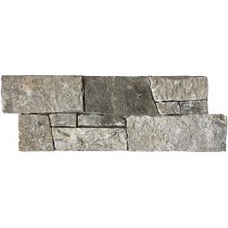 Wandverblender Naturstein auf Zement Alpenquarzit Format Z 60x20 cm Riemchen auch als Muster erhältlich
