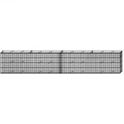bellissa Gabionenkorb Mauersystem 40cm Steingabionen zum Einbetonieren, Stabstärke 2,5/2mm, Maschenweite 25x100cm