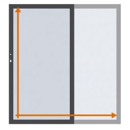 TraumGarten Einzeltor auf Maß Glassichtschutz SYSTEM GLAS MATT Hochwertiges ESG-Glas matt 8 mm, stabiler Edelstahlrahmen mit Aluminium-Laibung, Breite 60–130 cm, Höhe bis 180 cm, elegante lichtdurchlässige Optik