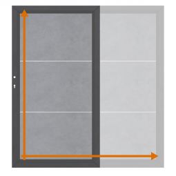 TraumGarten Einzeltor auf Maß Sichtschutzzaun SYSTEM KERAMIK XL Zement Maßgefertigtes Tor mit drei 6 mm starken Keramikelementen, pulverbeschichteter Alu-Rahmen, extrem stabil, UV-stabil, pflegeleicht