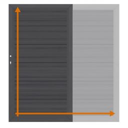 TraumGarten Einzeltor auf Maß Sichtschutzzaun SYSTEM WPC Platinum XL Anthrazit Maßgefertigtes WPC-Tor, 300x20 mm XL-Lamellen, pulverbeschichteter Alu-Rahmen, pflegeleicht, wetterfest, individuelle Größe