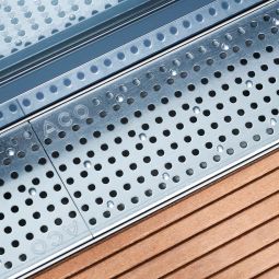 ACO Profiline Lochrost für Fassadenentwässerung verschiedene Materialien und Längen