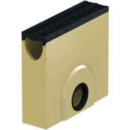 ACO XtraDrain Einlaufkasten aus Polymerbeton mit Microgrip Rost Robuster Einlaufkasten mit V-Profil, Schlammeimer, dichter Rohrverbindung und wählbar in B 125 oder C 250