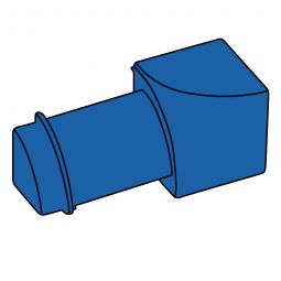 BLANKE Fliesenschiene Viertelkreis-Profil Innenecke Messing-Optik glanzverchromt 12,5mm für exakten Eckabschluss