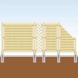 TraumGarten Sichtschutzzaun Rank Komplett-Set Holz Individualisieren Sie Ihren Zaun mit unserem Konfigurator - inkl. Pfosten & Befestigungsmaterialien