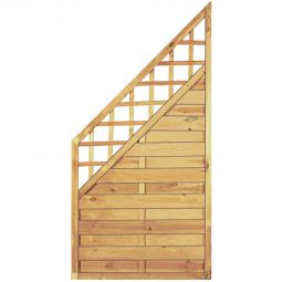 T&J Sichtschutzzaun Maxi-Massiv Anschluss Sichtschutz Lamellenzaun Sichtschutzzaun MAXI-Massiv Anschluss 90x180/90 und 90x150/60 cm, kesseldruckimprägniert, geriffelte Lamellen, Edelstahlnägel, Maschenweite 10x10 cm