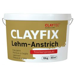 CLAYTEC Lehm-Anstrich Gelb CLAYFIX ohne Korn 1,5 kg oder 10 kg Eimer