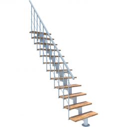 Minka Mittelholmtreppe Comfort Top weiß Raumspartreppe inklusive Handlauf aus hochwertigem PVC, für Geschosshöhe bis max. 312 cm