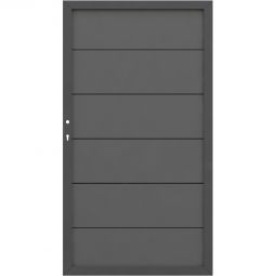 TraumGarten Sichtschutzzaun DESIGN WPC ALU Tor Anthrazit/Anthrazit WPC-Tor 98x180 cm mit 20 mm Nut-Feder-Profilen & Alurahmen – DIN li./re. montierbar, stabil & pflegeleicht