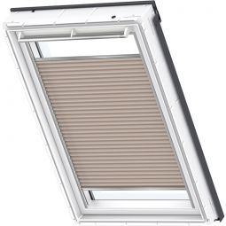 VELUX Wabenplissee Uni Beige 1155 lichtundurchlässig, Wabenstruktur für zusätzliche Wärmedämmung, für verschiedene VELUX-Dachfenster geeignet
