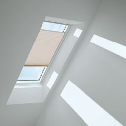VELUX Plissee Leinen 1275 lichtdurchlässig, sorgt für harmonisches Tageslicht, für verschiedene VELUX-Dachfenster geeignet