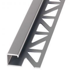 BLANKE Fliesenschiene CUBELINE Aluminium Titan 4,5mm Länge 2,5m, speziell für dekorative und exakte Eckausbildungen