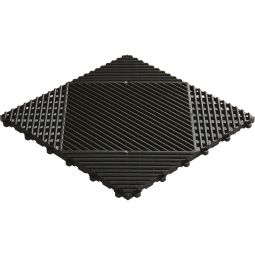 florco Klickfliese Kunststoff classic schwarz 40x40x1,8cm, stabil und robust kombinierbares Klicksystem
