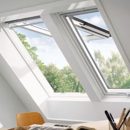 VELUX Dachfenster GPL 2070 Klapp-Schwingfenster Holz THERMO weiß Fenster 2-fach Standard-Verglasung
