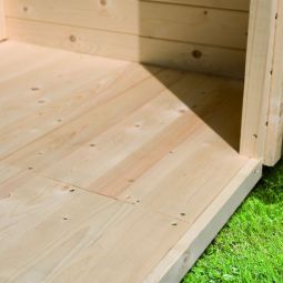 Karibu Woodfeeling Fußboden für Gartenhaus 280x280cm aus naturbelassenem Nadelholz