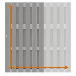 TraumGarten Einzeltor auf Maß Sichtschutzzaun JUMBO WPC Alu-Design Grau/Alu Grau Massive WPC-Profile mit Aluminium-Querriegeln, splitterfrei, farbstabil und wetterfest, Breite 60–180 cm, Höhe bis 180 cm