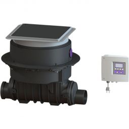 KESSEL Rückstauautomat Staufix-FKA-Komfort Unterflurinstallation für fäkalienhaltiges Abwasser Komplettset zum Einbau in die Bodenplatte mit schwarzer Abdeckung
