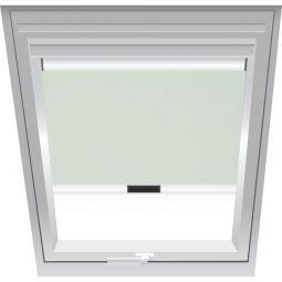 Roto Verdunklungsrollo Hellbeige 1-V02 lichtundurchlässig, Bedienung manuell oder elektrisch, für verschiedene Fenstergrößen konfigurierbar