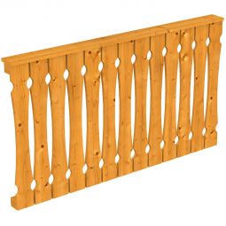 Skan Holz Brüstung Balkonschalung, für 4-Eck Pavillons und Terrassenüberdachungen, Eiche Hell verschiedene Größen, Leimholz und KVH