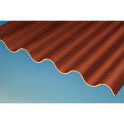 Swisspearl Sinus-Wellplatte 177/51 Faserzement rot Profil 5, 873 mm Deckbreite, Schallreduzierend, rostfrei, nicht brennbar, hohe Wasseraufnahmekapazität