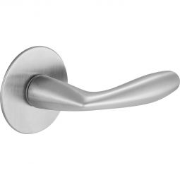 Kilsgaard Griffpaar Vitória Türklinke Aus Edelstahl, mit runder Rosette, ergonomischer Form und Hochhaltefeder