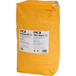 PCI Quarzsand DM 1-4mm für Epoxidharz Drainmörtel Grau 25kg Sack, auf Balkonen und Terrassen