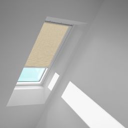 VELUX Rollo Sandbeige gepunktet 4171 Standard-Sichtschutzrollo mit Führungsschienen, für verschiedene VELUX-Dachfenster geeignet