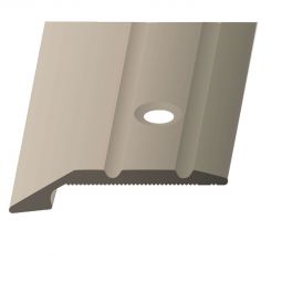 PARKETTFREUND Anpassprofil eloxiert Sand Schrauben und Dübel Übergangsschiene verschiedene Varianten, bis 1,8m, Höhenausgleich 4mm