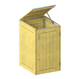 Binto Mülltonnenbox für 1 Behälter, Nadelholz Mülltonnenverkleidung für Behälter bis max. 240 Liter