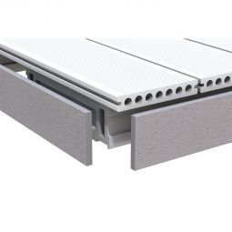 TraumGarten DreamDeck WPC Abschlussleiste grau Abschlussleiste WPC grau 10x80x2000 mm – für saubere Seitenverkleidung bei Terrassen mit WPC-Dielen
