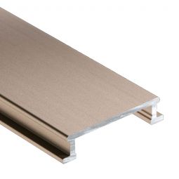 Schlüter-DESIGNLINE AK Dekoprofil Aluminium Kupfer-Optik eloxiert, 25mm breit Länge 2,5m, für eine stilvolle Gestaltung von Wandbelägen, geeignet für Fliesenstärken ab 6mm