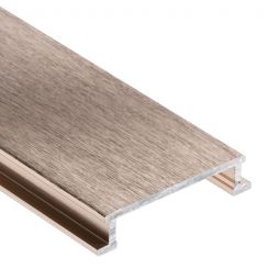 Schlüter-DESIGNLINE AKGB Dekoprofil Aluminium Kupfer-Optik gebürstet, 25mm breit Länge 2,5m, eloxiert, für eine stilvolle Gestaltung von Wandbelägen, geeignet für Fliesenstärken ab 6mm
