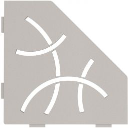 Schlüter-SHELF-E-S2 TSBG CURVE Alu strukturbeschichtet beigegrau fünfeckige Ablage, 195x195 mm