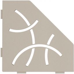 Schlüter-SHELF-E-S2 TSC CURVE Alu strukturbeschichtet creme fünfeckige Ablage, 195x195 mm