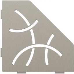 Schlüter-SHELF-E-S2 TSSG CURVE Alu strukturbeschichtet steingrau fünfeckige Ablage, 195x195 mm